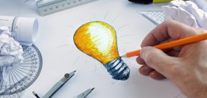 Startseite Glühbirne Sketch Header